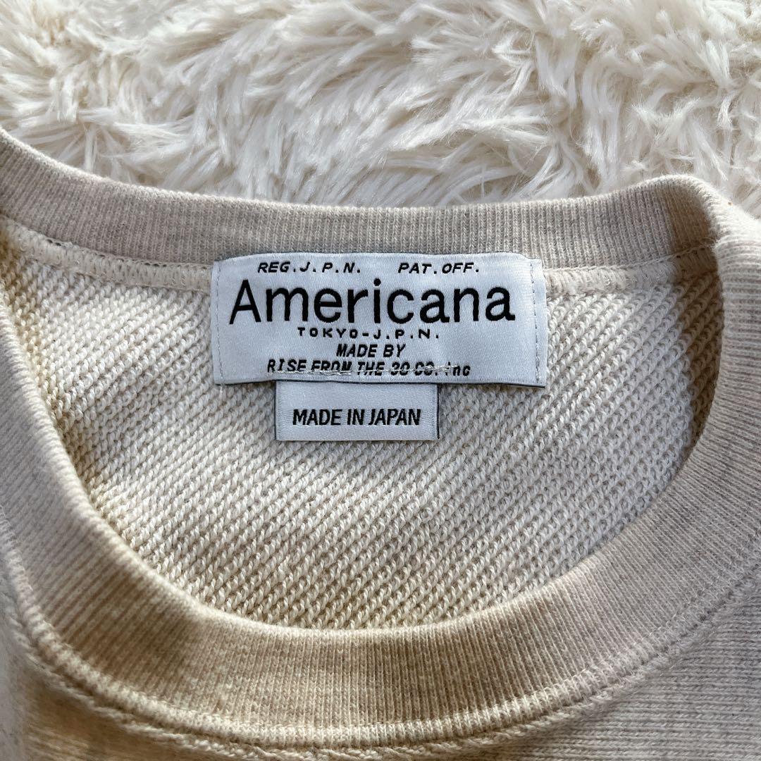 大人気✨Americana Aロゴ スウェット　トレーナー　オートミール　綿　M