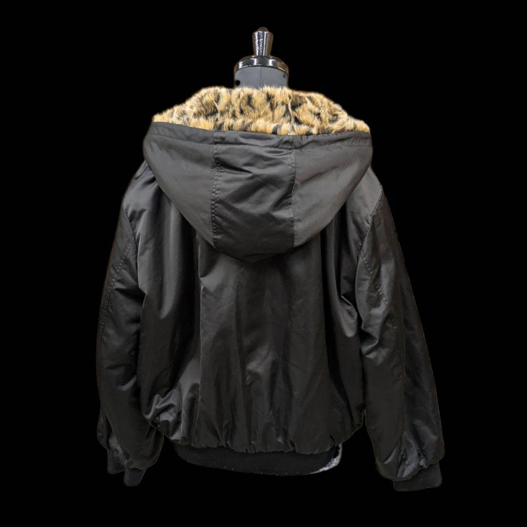 平成ギャル y2k グランジリバーシブル ファーブルゾン レオパード