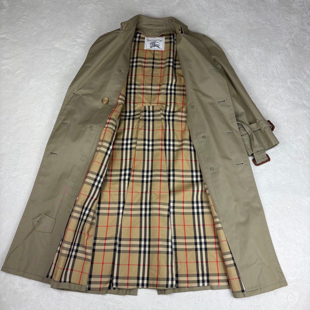 美品 BURBERRY バーバリー トレンチコート ベルト ノバチェック