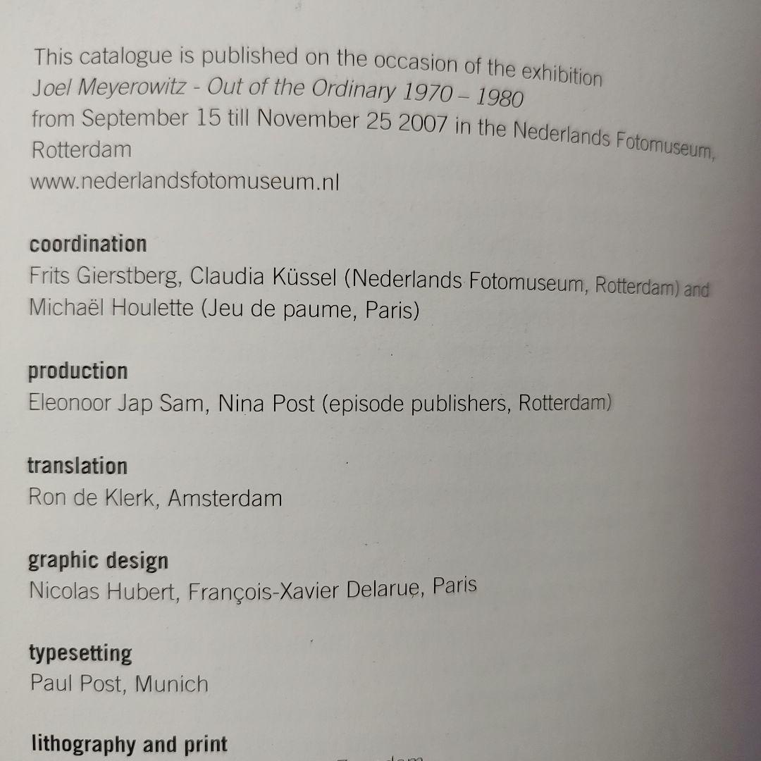 JOEL MEYEROWITZ 「OUT OF THE ORDINARY」