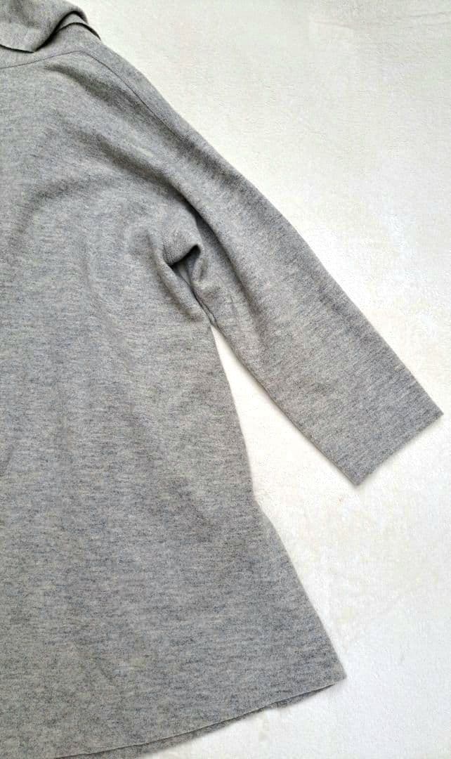 223　美品　ヨーガンレール　ウール100%コート　変形ハイネック M