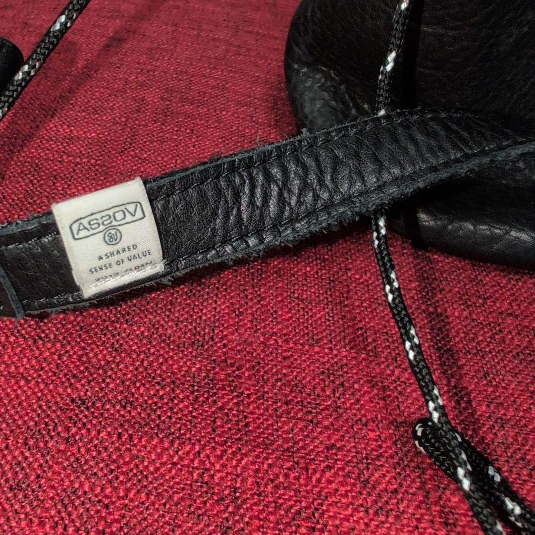 【美品】AS2OV COW LEATHER DRAWSTRING BAG