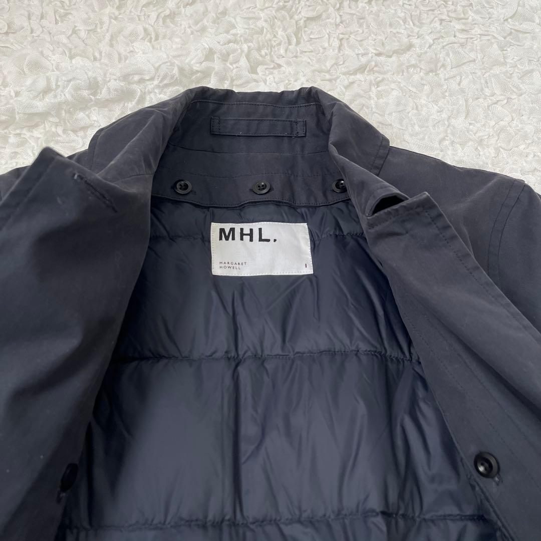 MHL. PROOFED COTTON NYLONライナー付きステンカラーコート