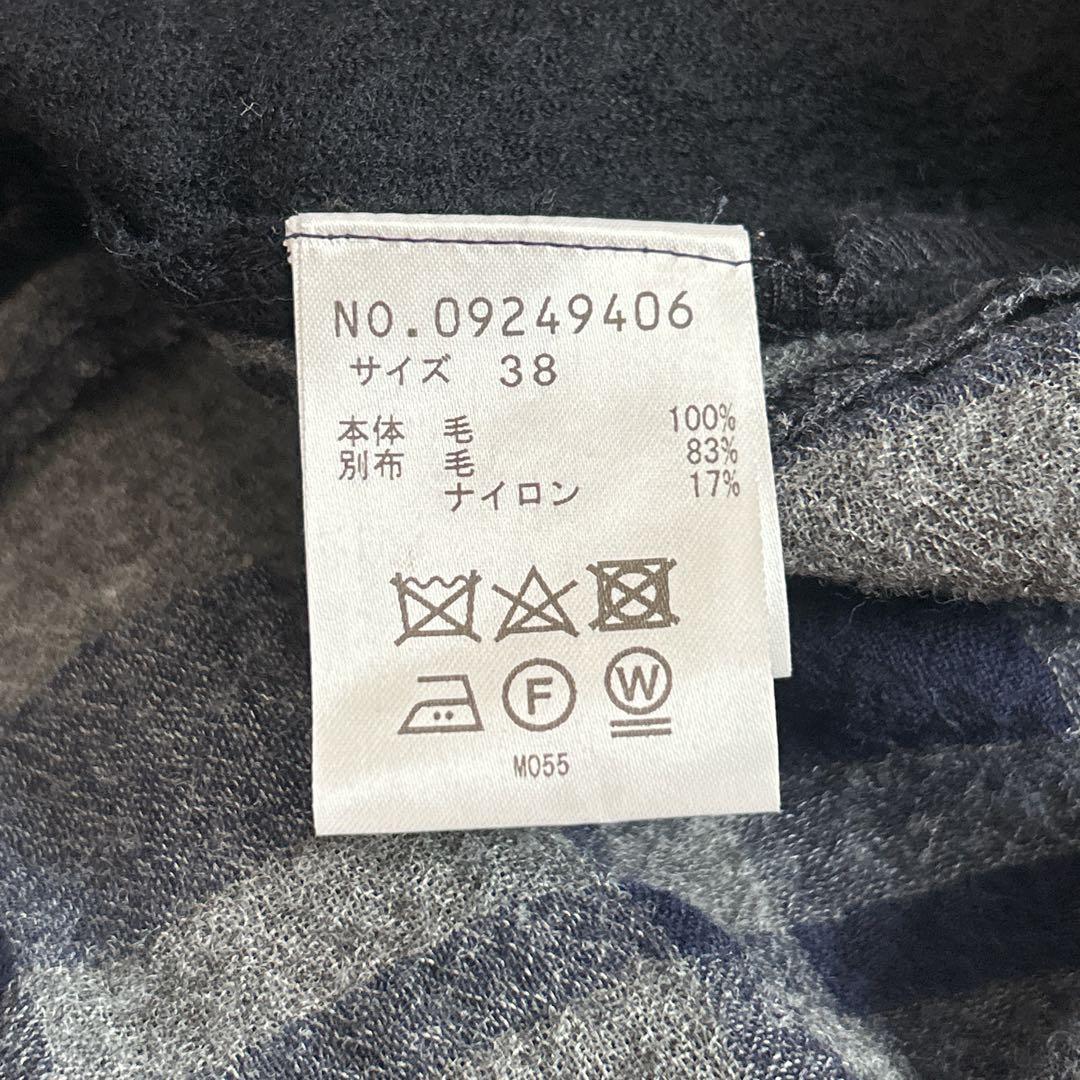 美品⁂センソユニコ⁂ロングバルーンワンピース　チェック切り替え　ボートネック　M