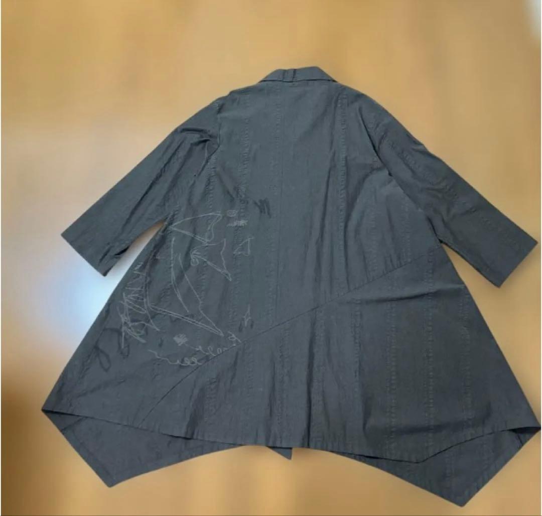 新春価格です‼️更にお値下げしました‼️慈雨　ブラウンアシンメトリックロングコート