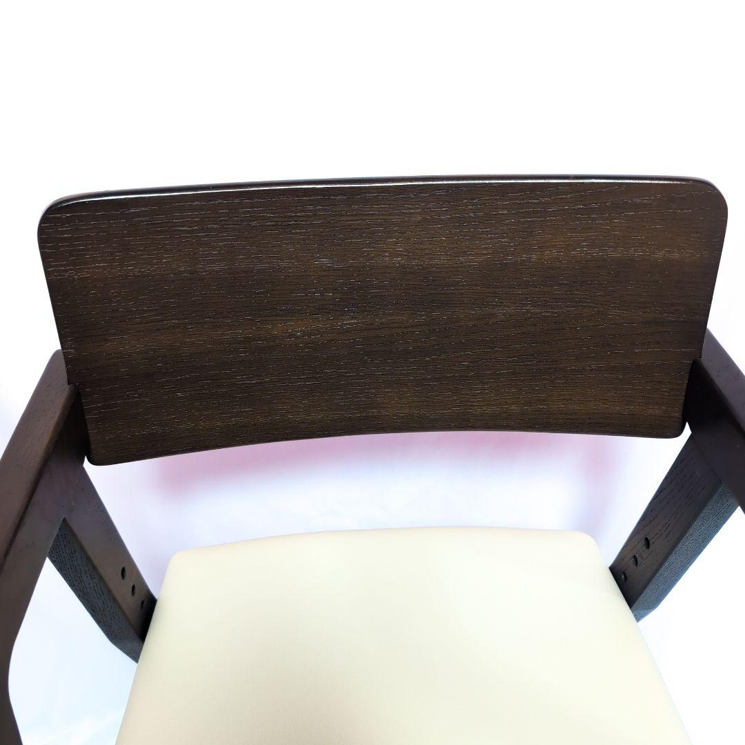 大和屋　キトコ　キッズダイニングチェア　ダークブラウン　アイボリー