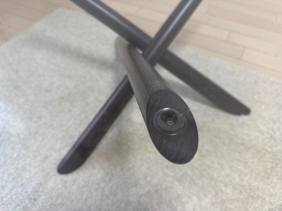 【NOCE】円形ガラス天板　センターテーブル（値下げ）