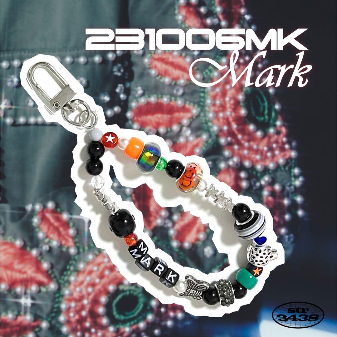 【231006MK】ビーズ  キーホルダー マーク 韓国 nct127 トレカ