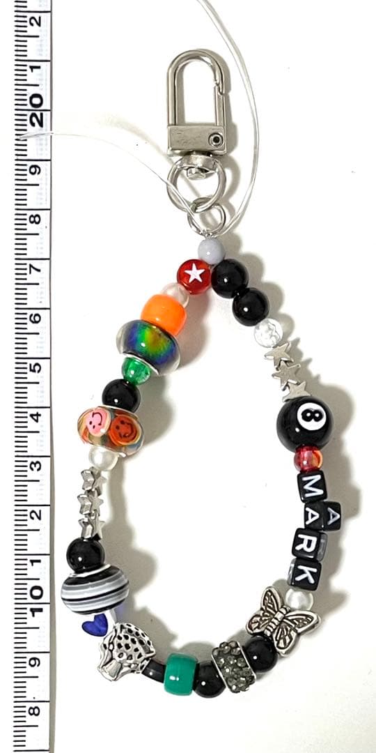 【231006MK】ビーズ  キーホルダー マーク 韓国 nct127 トレカ