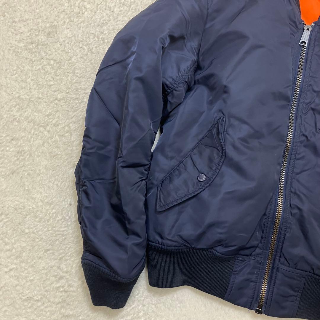 美品✨アヴィレックス XL ネイビー リバーシブル MA-1 フライトジャケット