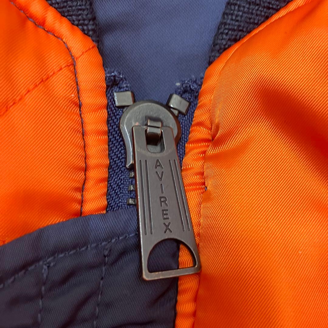 美品✨アヴィレックス XL ネイビー リバーシブル MA-1 フライトジャケット