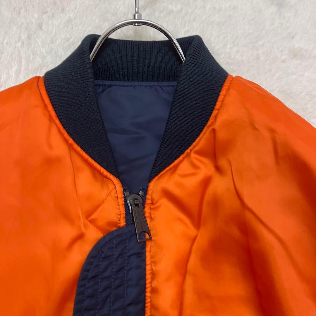 美品✨アヴィレックス XL ネイビー リバーシブル MA-1 フライトジャケット