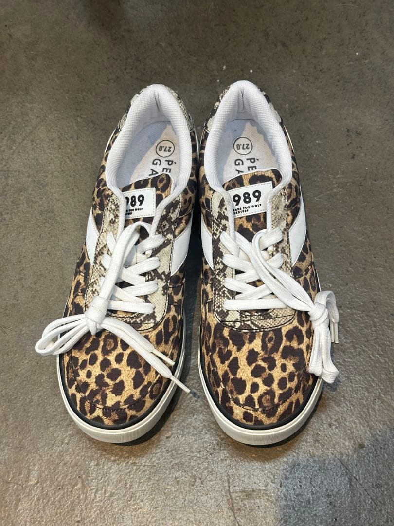 PEARLY GATES ヒョウ柄ゴルフシューズ