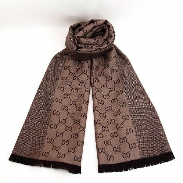 ❤新品箱袋付属❤GUCCI マフラー ストール ショール スカーフ　ブラウン❤