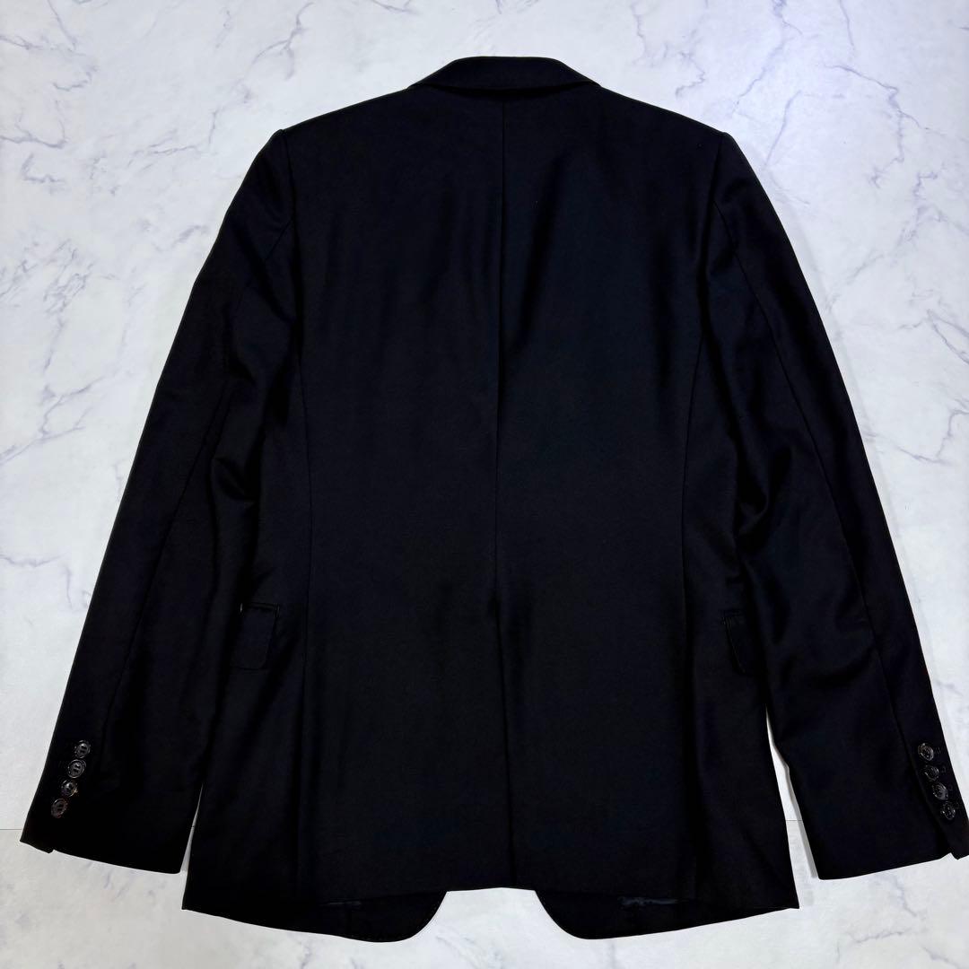 美品 ジョンローレンスサリバン セットアップ スーツ 36/34 黒 カシミア混