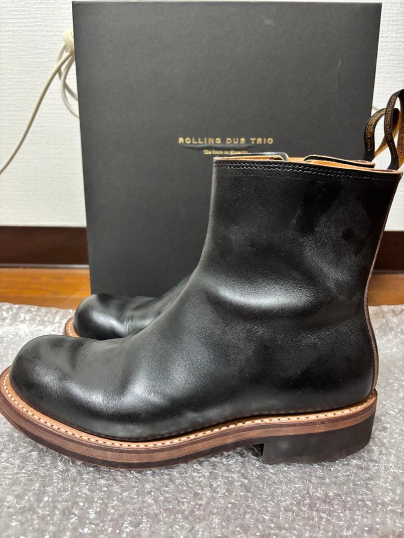 ROLLING DUB TRIO ブラックレザーブーツ
