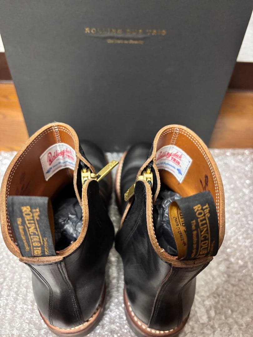 ROLLING DUB TRIO ブラックレザーブーツ