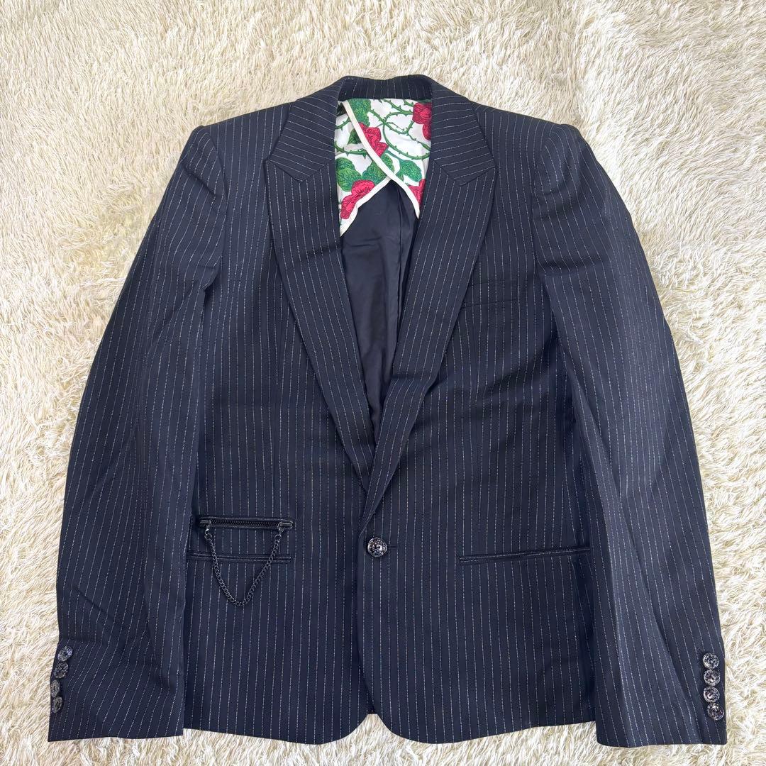 ナンバーナイン テーラードジャケット ガンズ期 06SS 薔薇 スパンコール