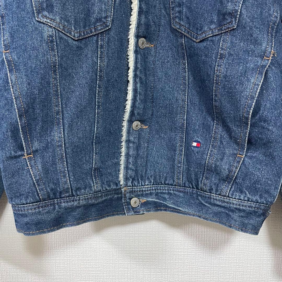  トミー　ボアデニムジャケット フラッグロゴ　 M