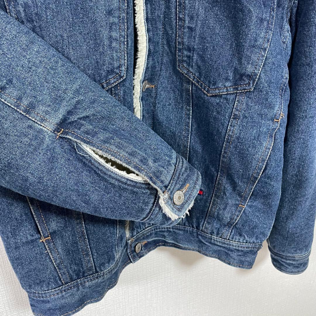   トミー　ボアデニムジャケット フラッグロゴ　 M