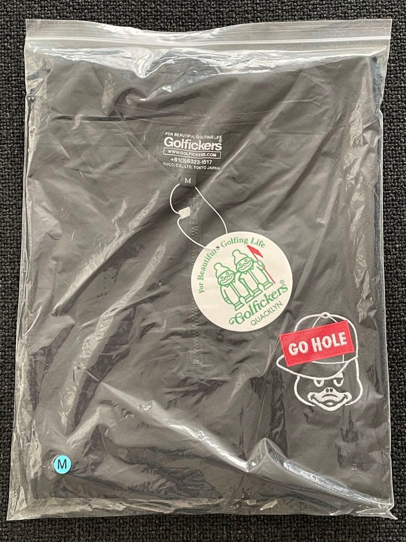 新品 golfickers ロングスリーブジップシャツ ブラック