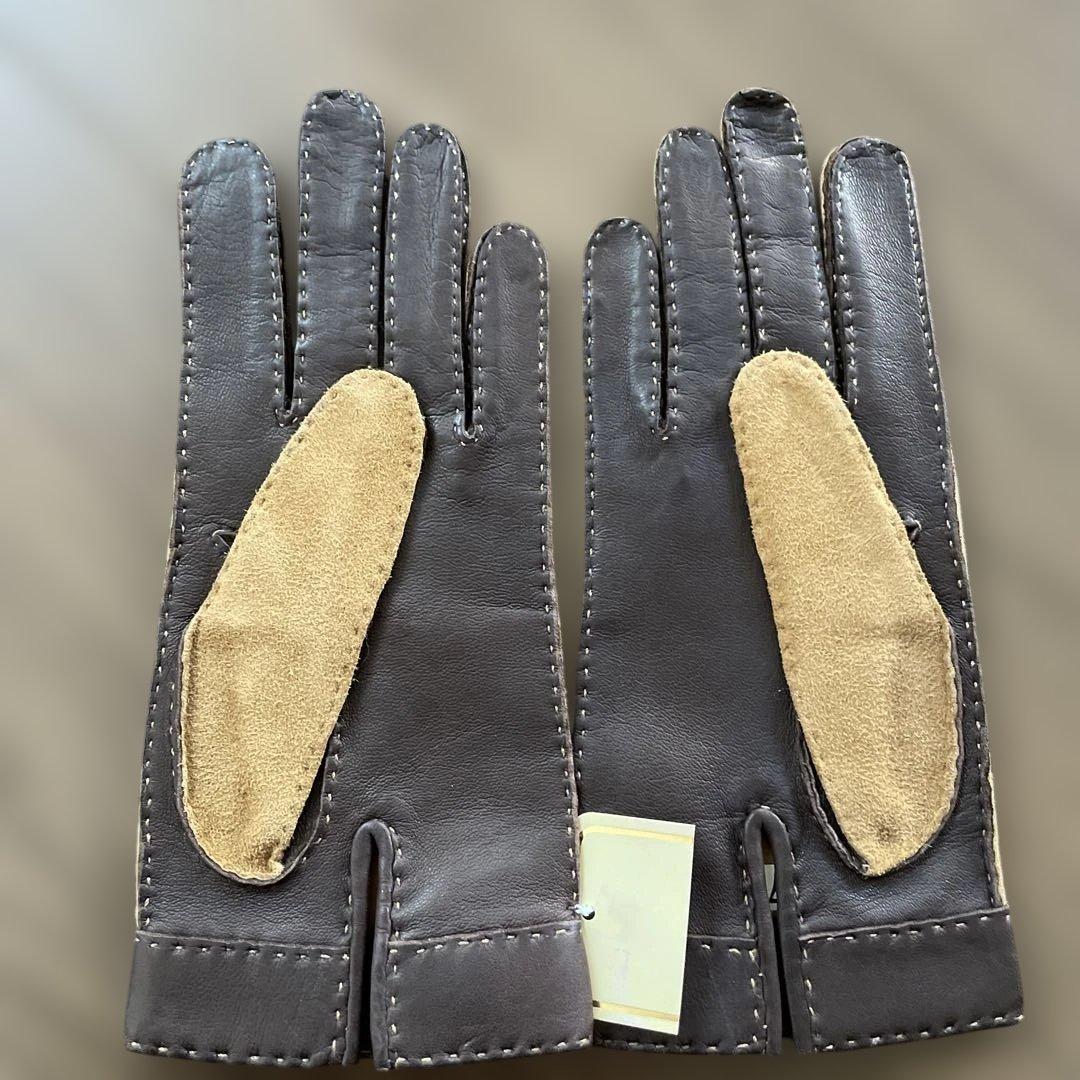 LOEWE ロエベ レザーグローブ スウェード 本革 ブラウン ヴィンテージ