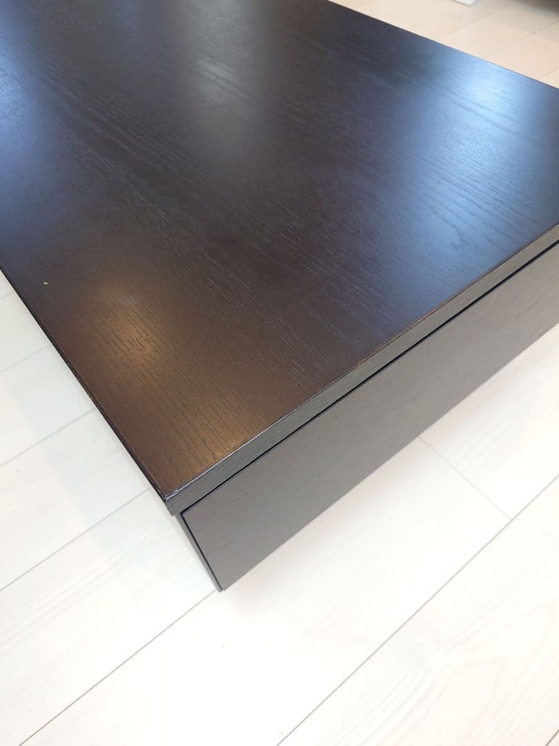 ローテーブル　東京インテリア　日本製　ダークブラウン 引出し付きセンターテーブル