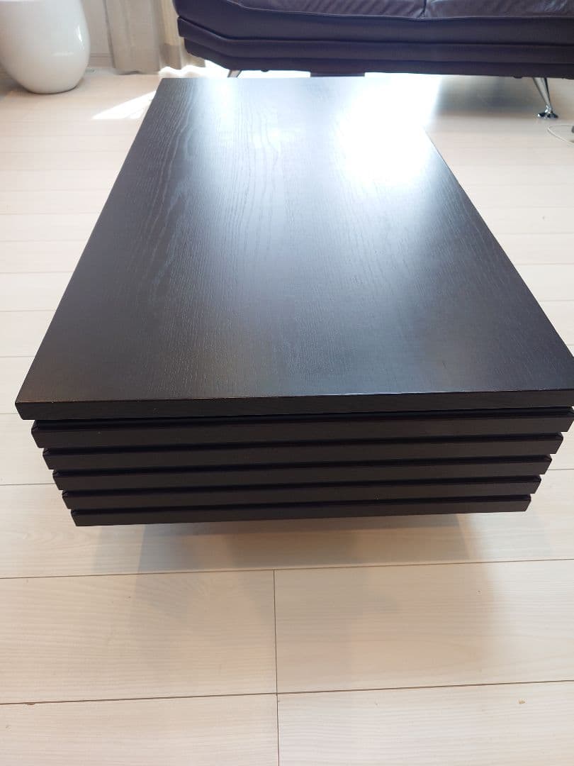 ローテーブル　東京インテリア　日本製　ダークブラウン 引出し付きセンターテーブル