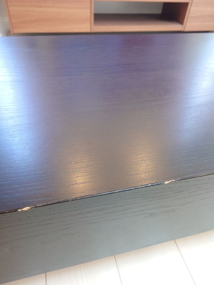 ローテーブル　東京インテリア　日本製　ダークブラウン 引出し付きセンターテーブル