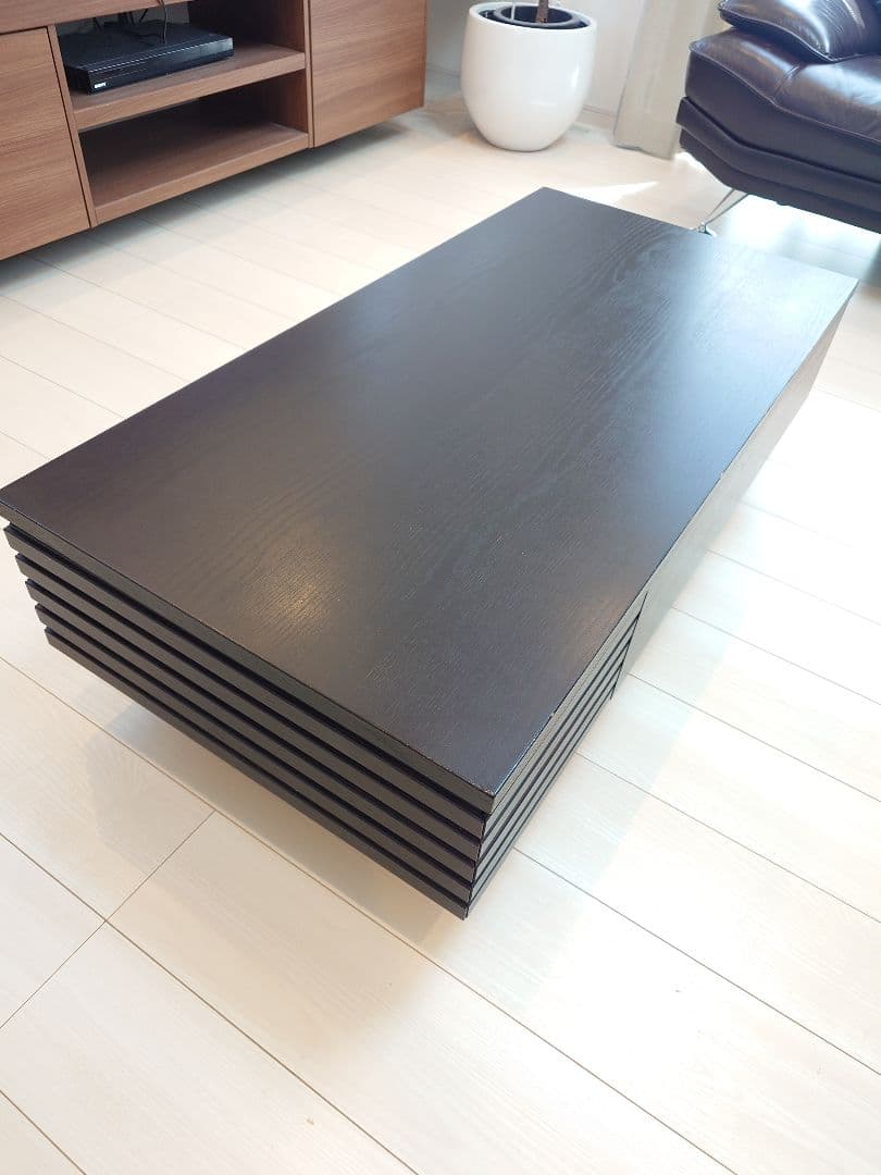 ローテーブル　東京インテリア　日本製　ダークブラウン 引出し付きセンターテーブル