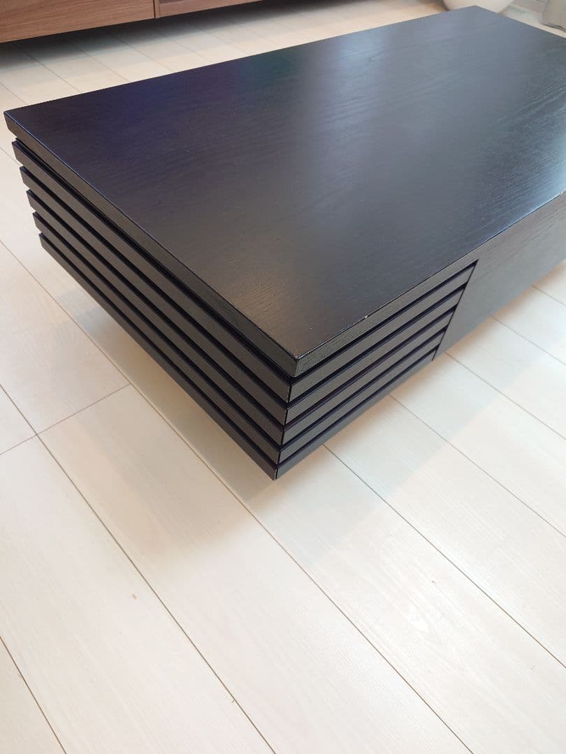 ローテーブル　東京インテリア　日本製　ダークブラウン 引出し付きセンターテーブル