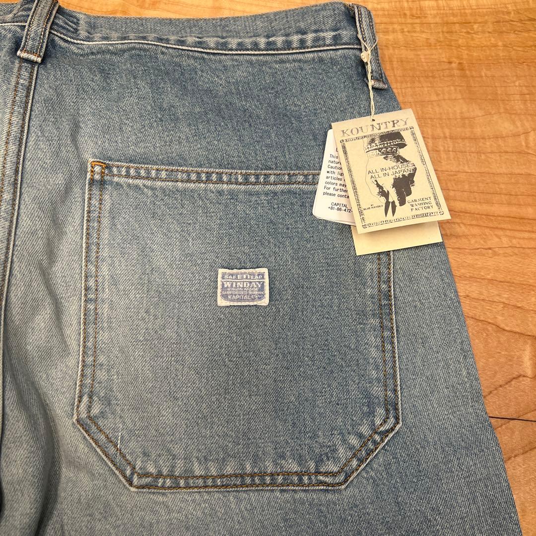 KAPITAL 14ozデニム ショートパンツ スタッズリメイク 36サイズ
