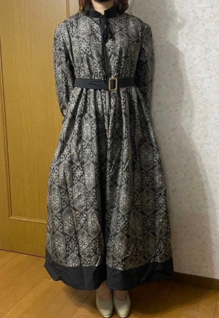 大島紬　着物リメイクワンピース