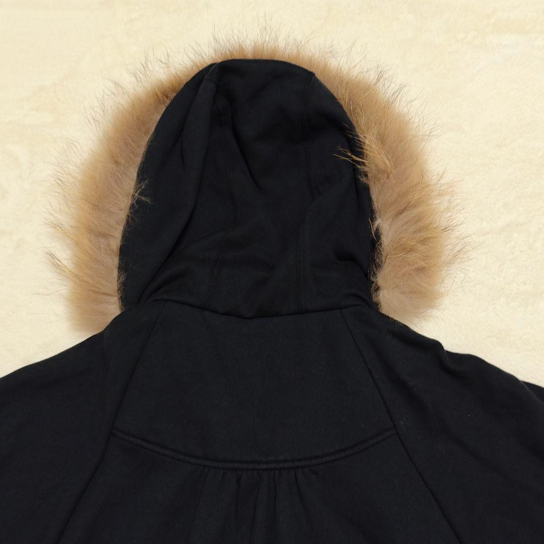 美品✨バーバリーブルーレーベル ポンチョケープコート　ラクーンファー　38