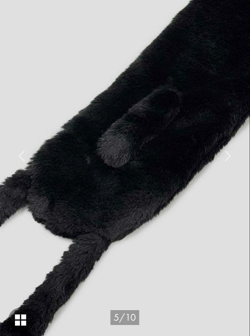 graniphビューティフルシャドーぬいぐるみマフラー　グラニフ　ファーマフラー