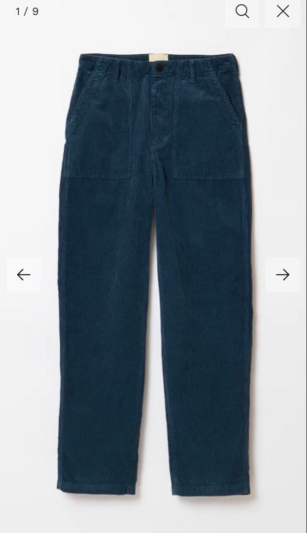 SHISHIKUI コーデュロイベーカーパンツ　ネイビー32