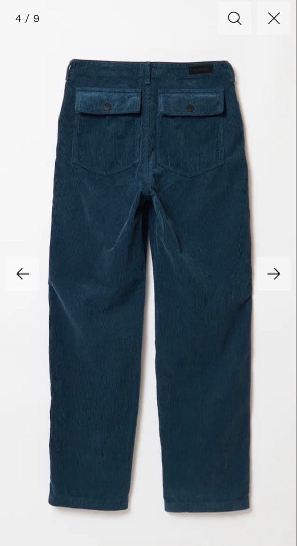 SHISHIKUI コーデュロイベーカーパンツ　ネイビー32