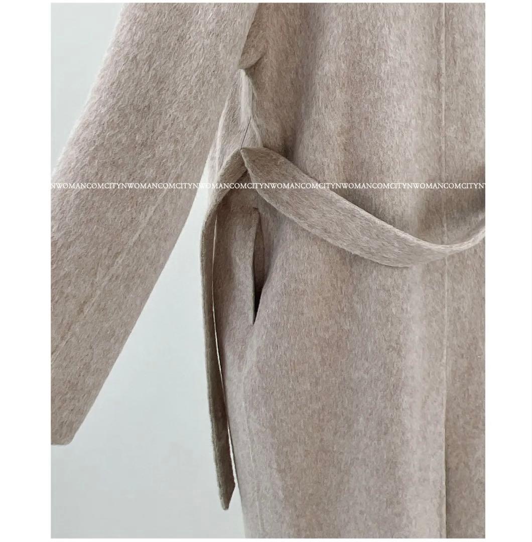 大お値下げ◎アルパカ混ショールハンドメイドコート