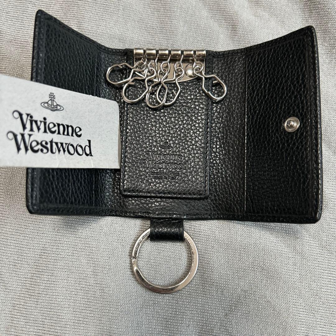 vivienne Westwood フラットオーブ キーケース レザー ブラック