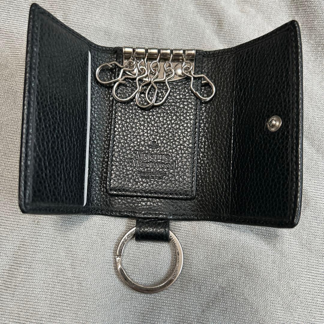 vivienne Westwood フラットオーブ キーケース レザー ブラック