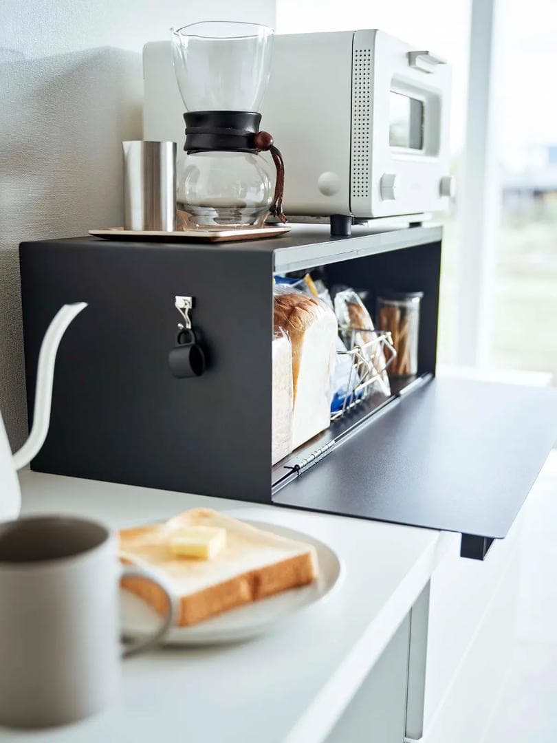 ブレッドケース タワー ワイド ブラック 山崎実業 おしゃれ tower 32L