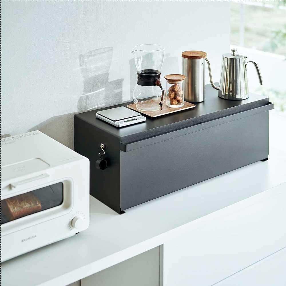 ブレッドケース タワー ワイド ブラック 山崎実業 おしゃれ tower 32L