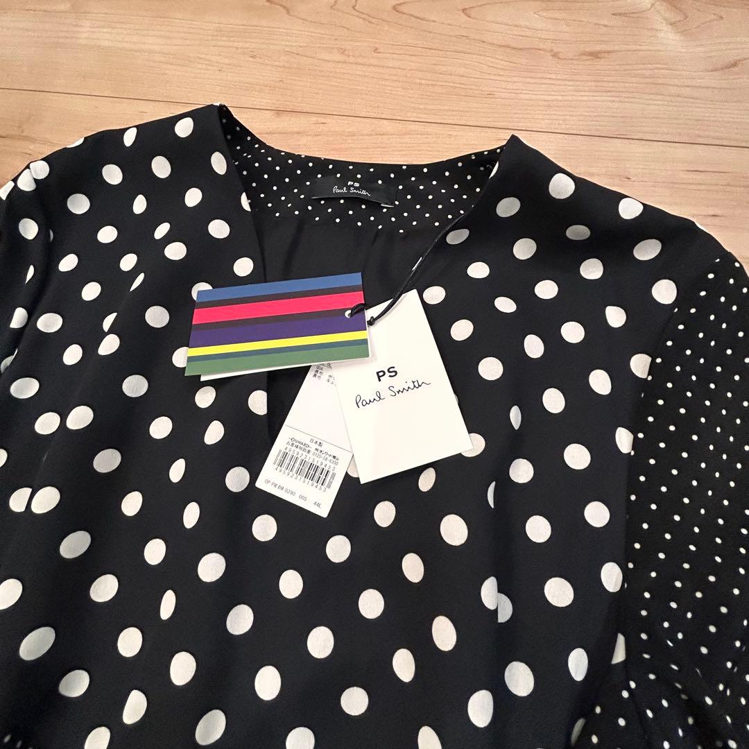 新品 大きいサイズPS Paul Smith ポールスミス ロングワンピース 黒