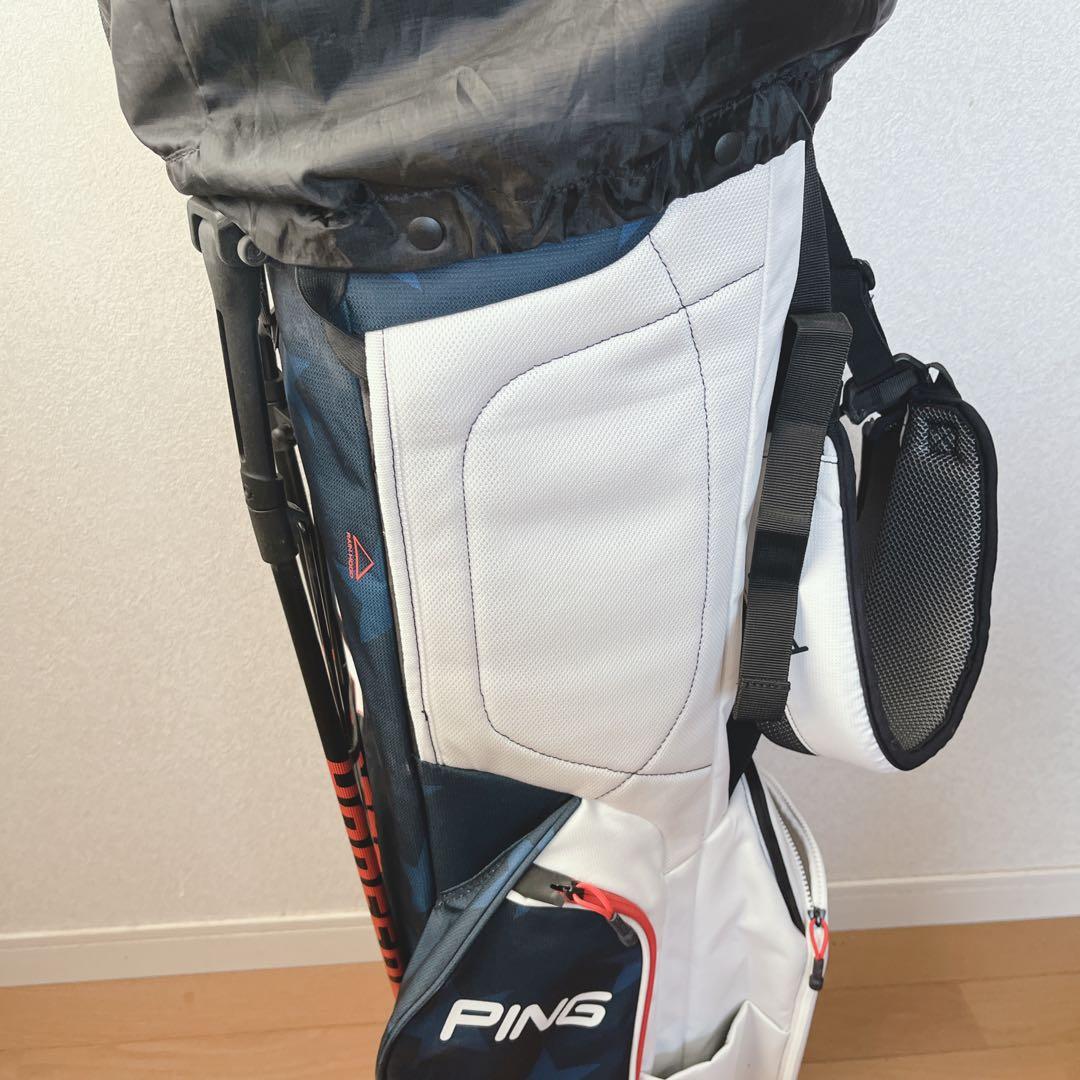 K093 美品！PING スタンド式キャディバッグ Hoofer Lite 軽量