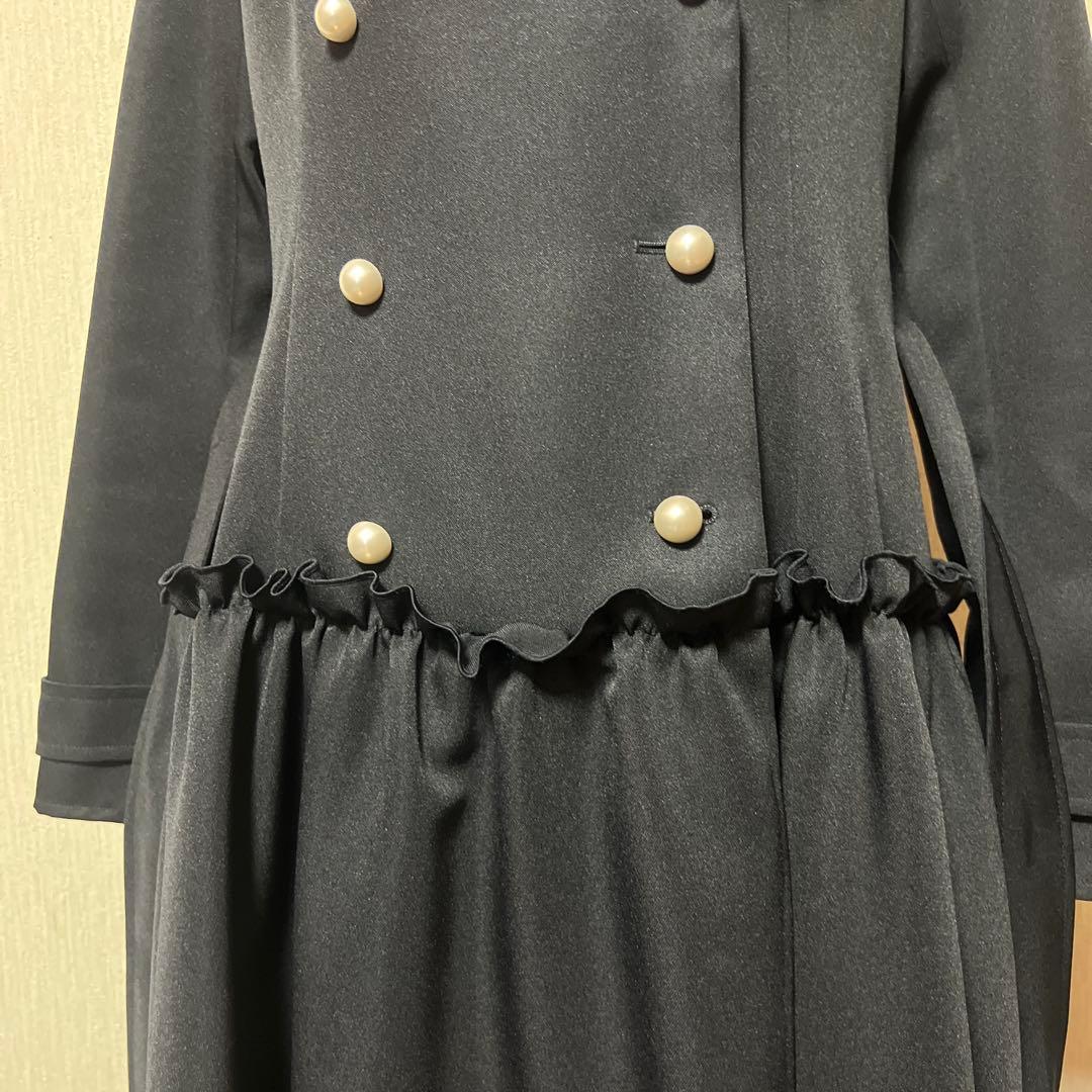 お値下げ★ルネ★Rene★パールボタンフリルロングコー★36★春秋冬