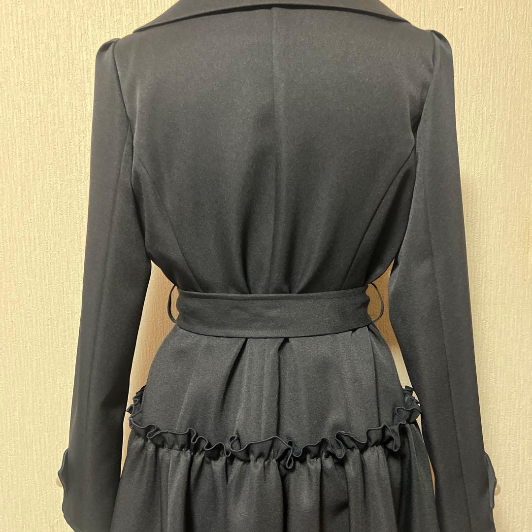 お値下げ★ルネ★Rene★パールボタンフリルロングコー★36★春秋冬