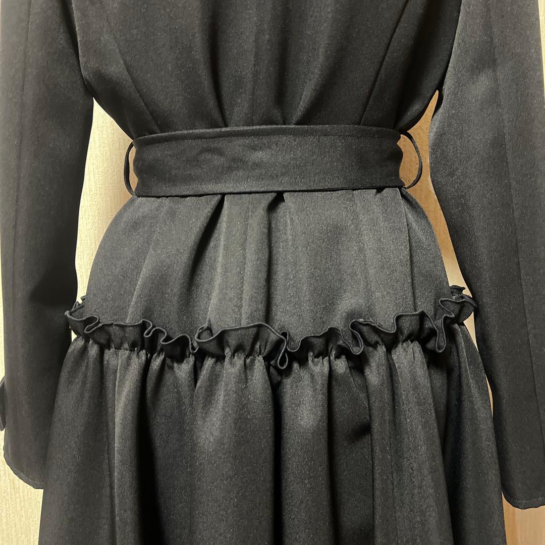 お値下げ★ルネ★Rene★パールボタンフリルロングコー★36★春秋冬