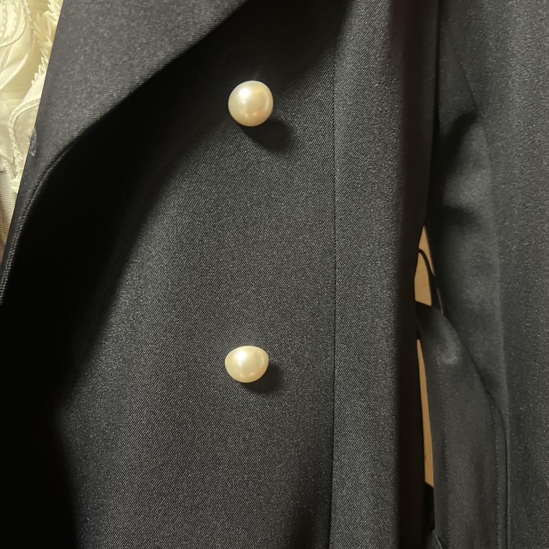 お値下げ★ルネ★Rene★パールボタンフリルロングコー★36★春秋冬