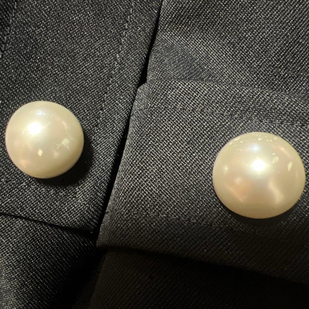 お値下げ★ルネ★Rene★パールボタンフリルロングコー★36★春秋冬