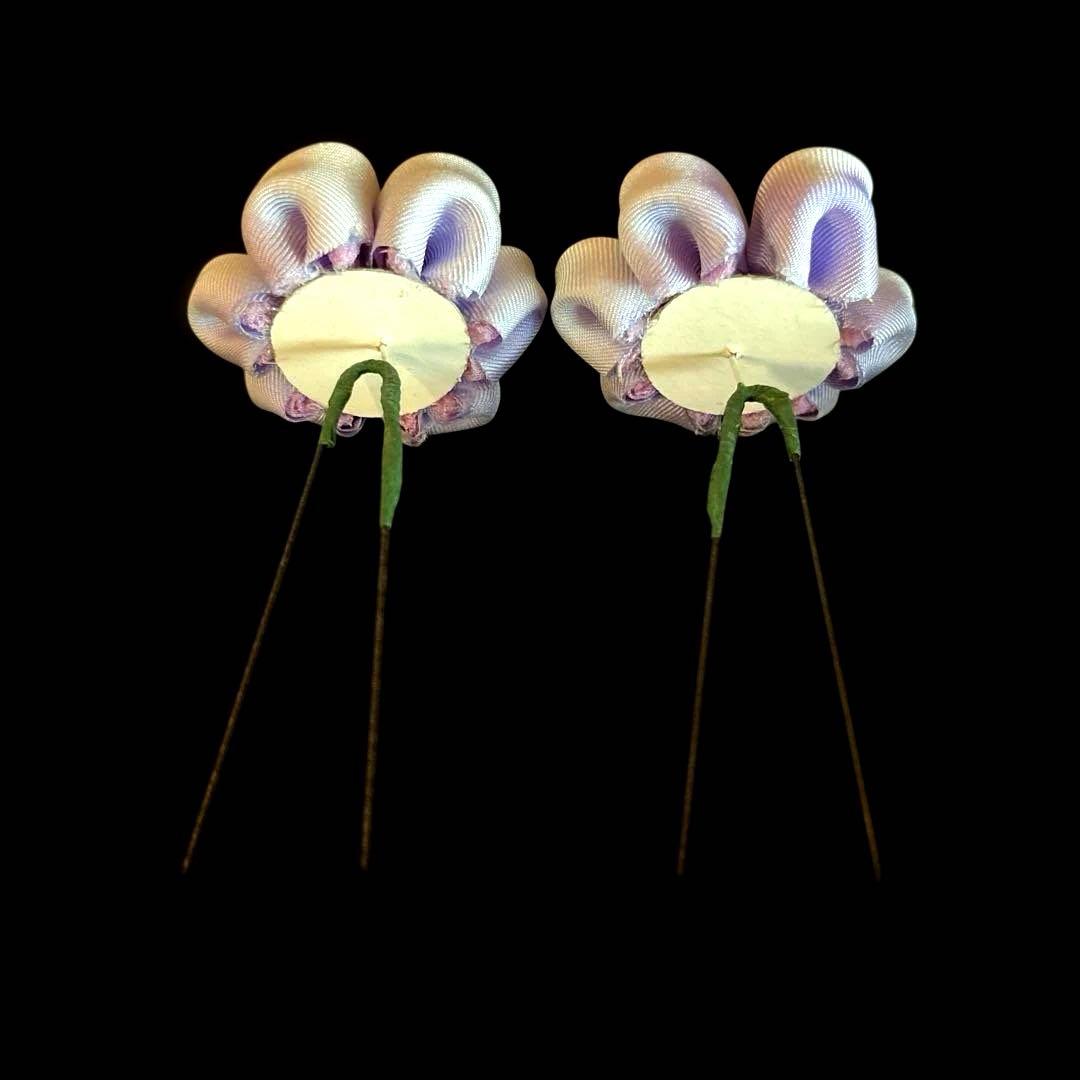 勝山髪飾り 七五三 7歳 (紫×薄紫×白)